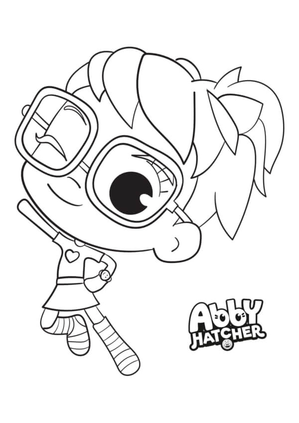 Abby Joyfully Jumping for Joy Coloring Page