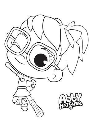 Abby Joyfully Jumping for Joy Coloring Page