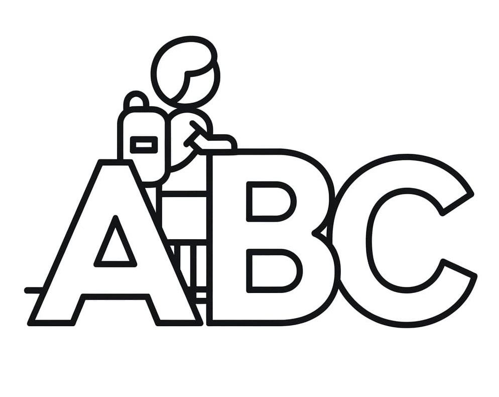 Basic Alphabet Coloring Page