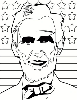 16th President Abraham Lincoln Coloring Page