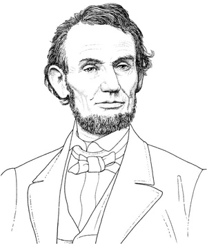 Coloring Page of Abraham Lincoln Coloring Page