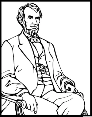 Free Coloring Page of Abraham Lincoln Coloring Page