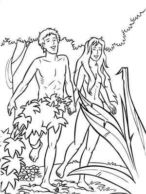 Adam and Eve strolling