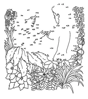 Color By Number for Adam And Eve Coloring Page