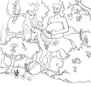 Paradise's Fresh Fruits Coloring Page