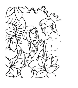 The husband and wife willingly participated in their own sin. Coloring Page