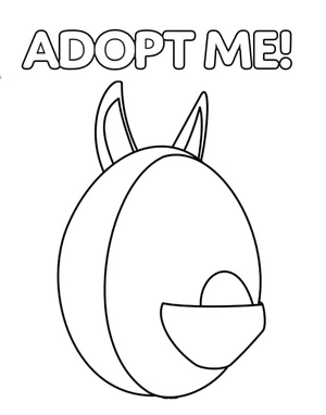 Adopt Me - Aussie Egg Coloring Page