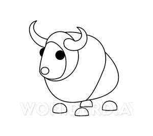 Adopt Me Buffalo Coloring Page