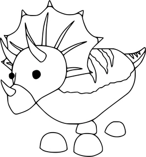 Adopt Me Triceratops Coloring Page