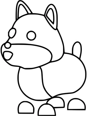 "Dog Available for Adoption" Coloring Page