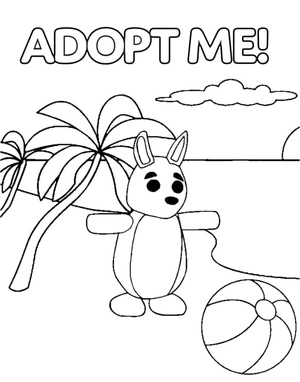 Free Printable Adopt Me Coloring Page Coloring Page