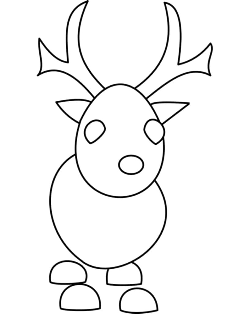 Reindeer Adoption Center Coloring Page