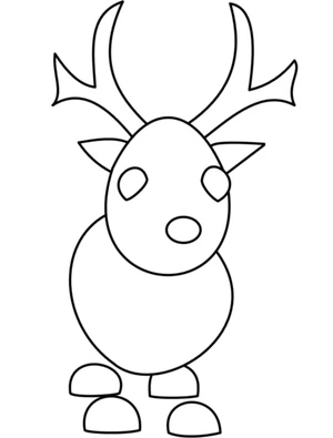 Reindeer Adoption Center Coloring Page