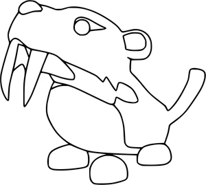 Smilodon Adoption Center Coloring Page