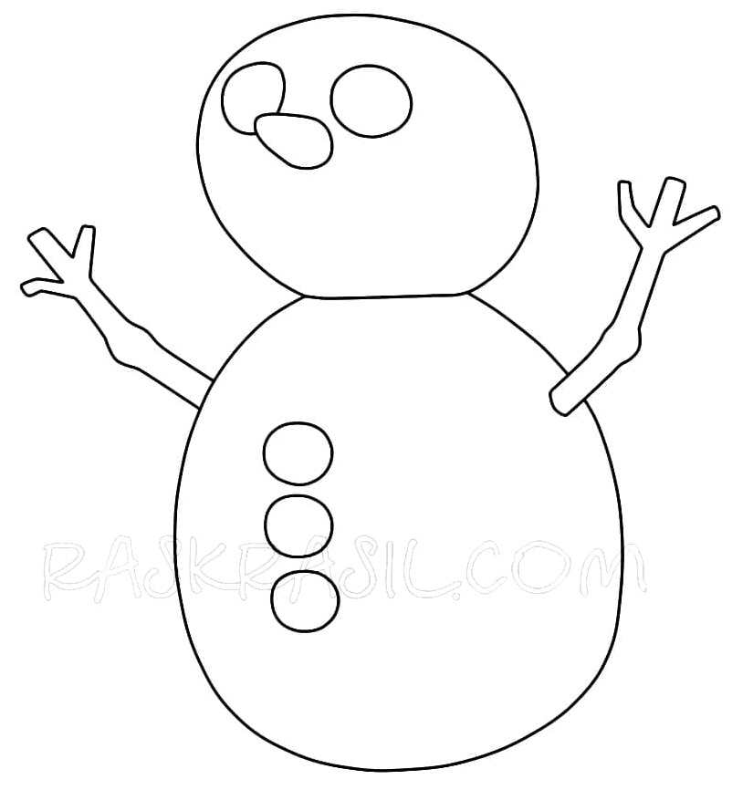 Snowman Adoption Coloring Page