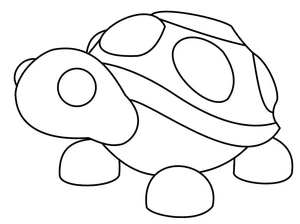 Tortoise character from Adopt Me Coloring Page