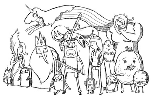 Characters from the series "Adventure Time"