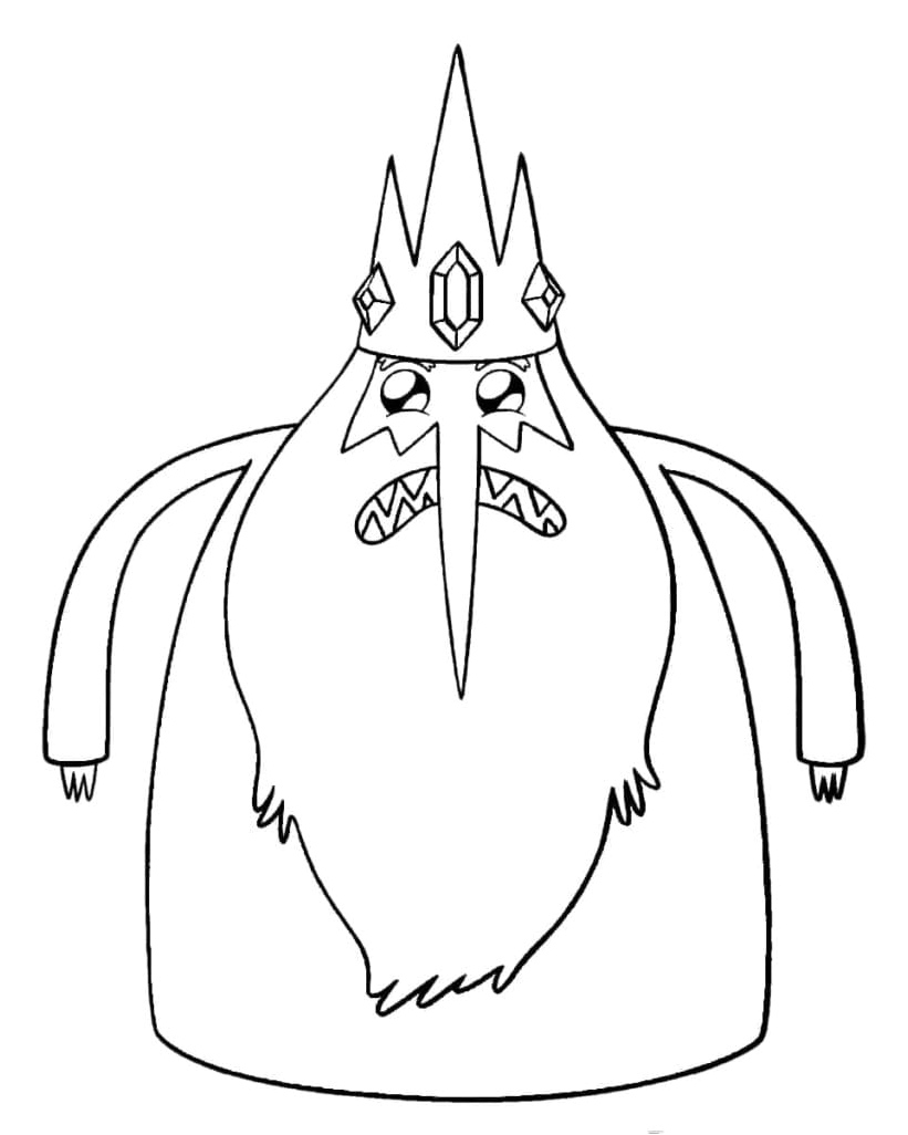 Ice King Adventure Time Coloring Page