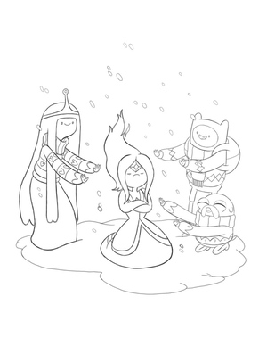 Printable Adventure Time Activity Sheet for Children