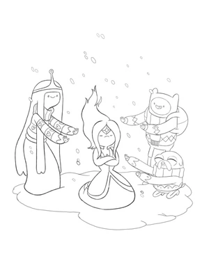 Printable Adventure Time Activity Sheet for Children Coloring Page