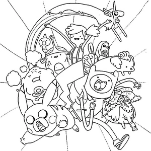 Printable Adventure Time Coloring Page Coloring Page