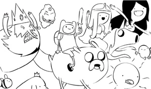 Sheet 3 for Adventure Time Coloring Page Coloring Page