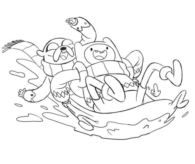 Whimsical Adventure Journey Coloring Page