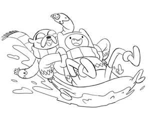 Whimsical Adventure Journey Coloring Page