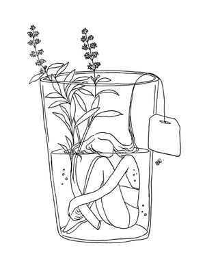 Teen Aesthetic Doodles Coloring Page