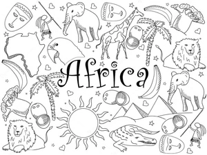 Africa Freedom Coloring Page