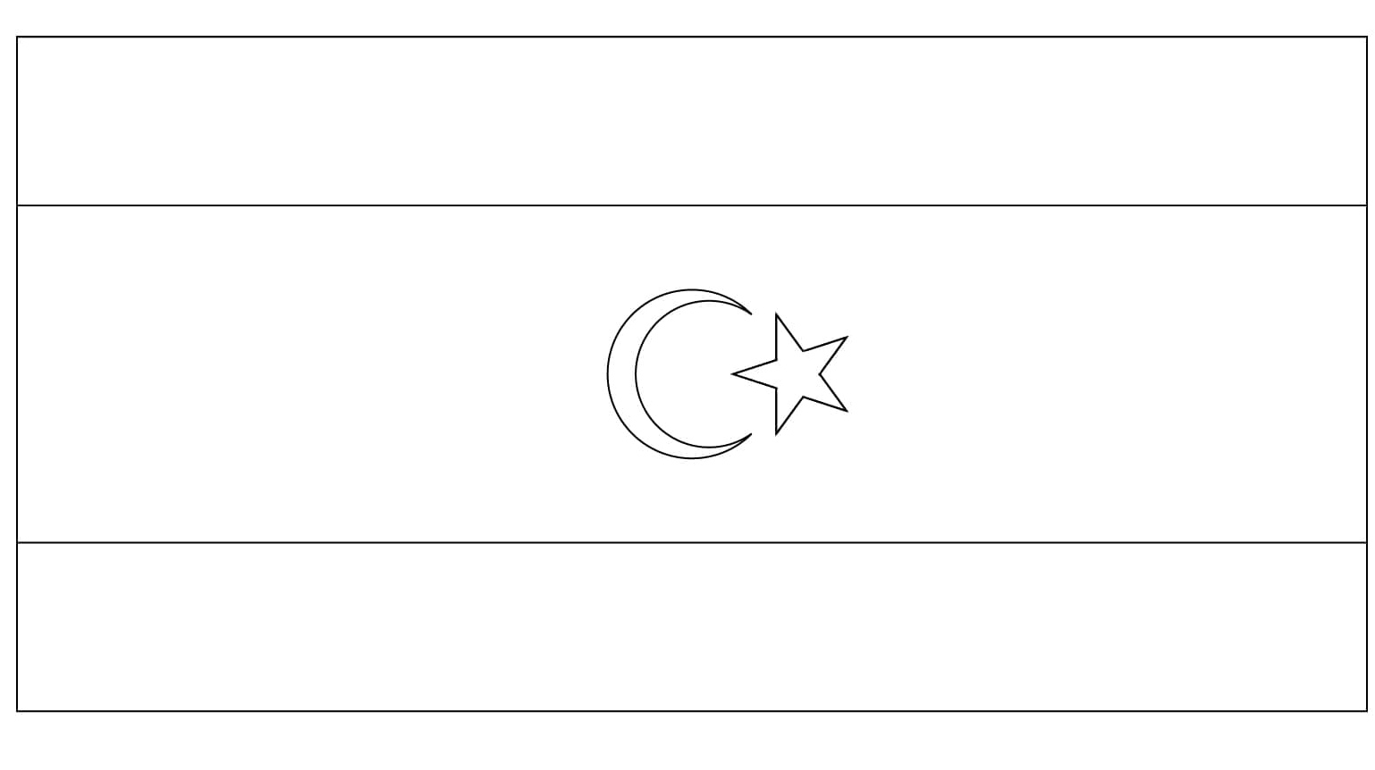 Libyan Flag Coloring Page