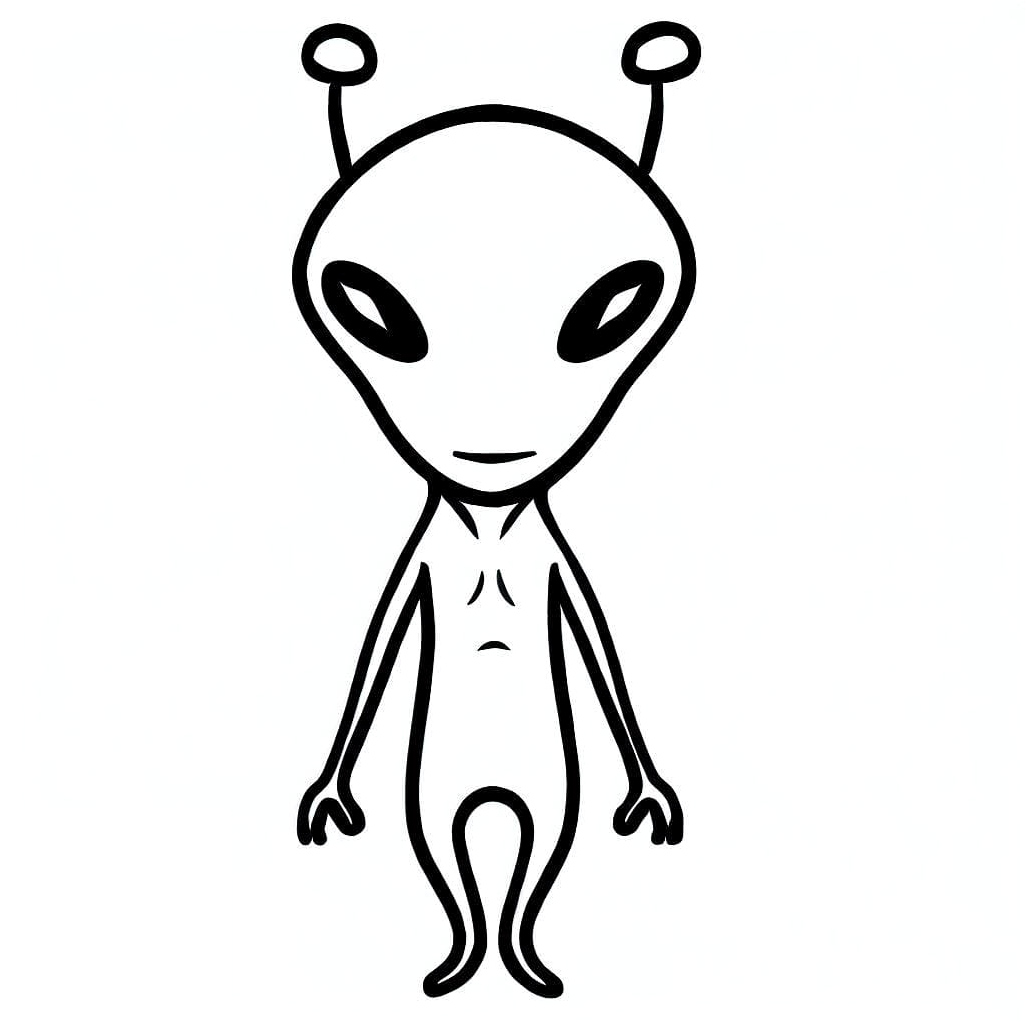 Basic Extraterrestrial Coloring Page