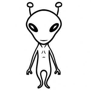 Basic Extraterrestrial Coloring Page