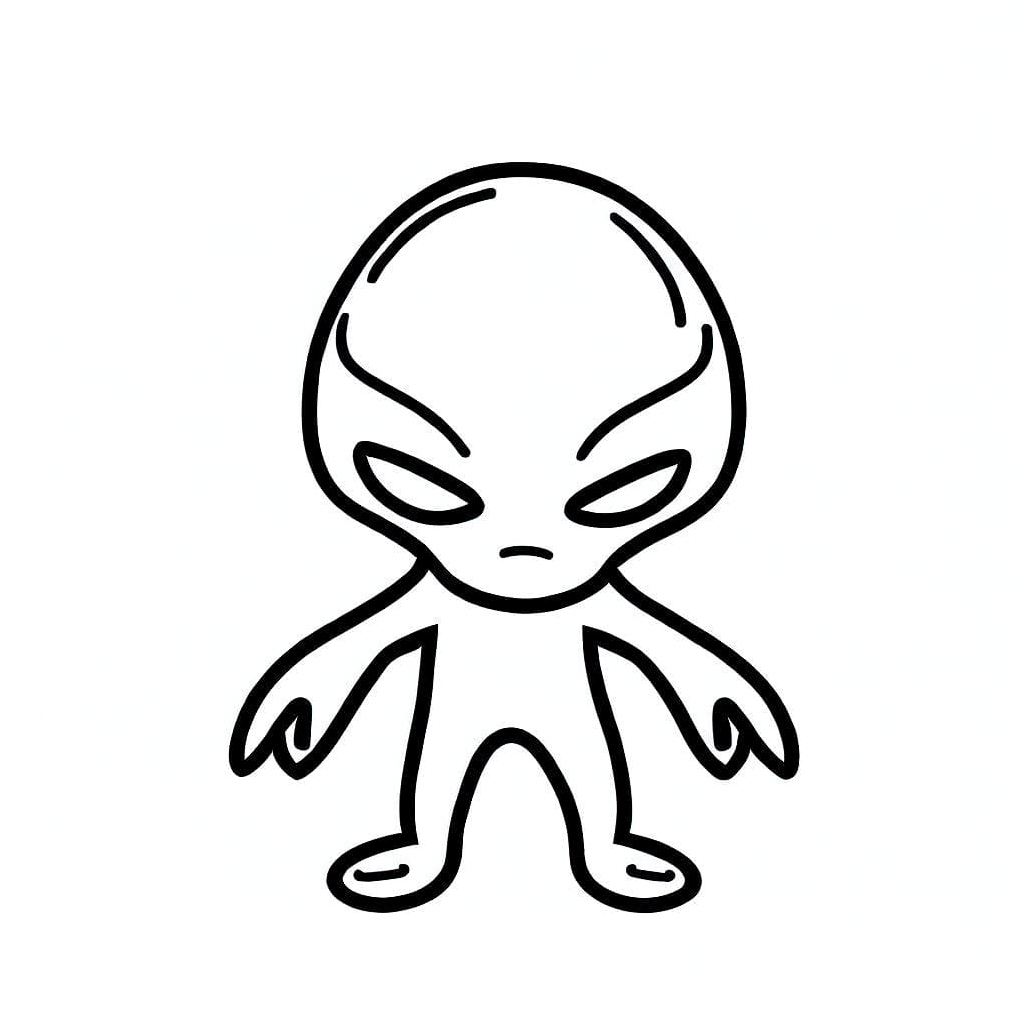 Tiny Extraterrestrial Coloring Page
