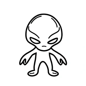 Tiny Extraterrestrial Coloring Page
