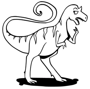 Allosaurus Cartoon Coloring Page