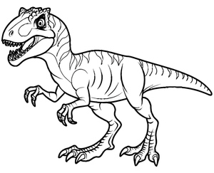 Allosaurus Coloring Page for Kids