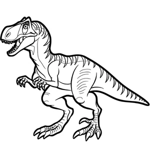 Free Allosaurus Coloring Page for Kids Coloring Page