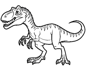 Furious Allosaurus Dinosaur