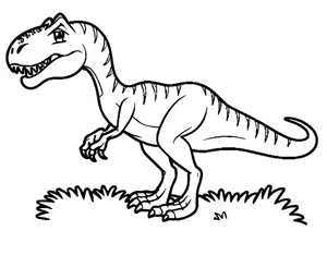 Mini Allosaurus dino Coloring Page
