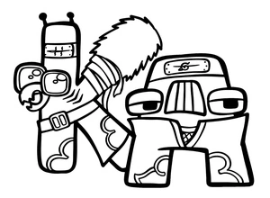 Alphabet Kingdom: Kite and Apple Coloring Page