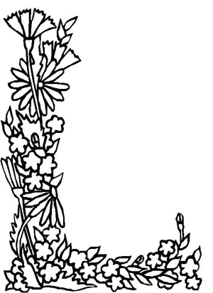 Letter L Flower Alphabet Coloring Page