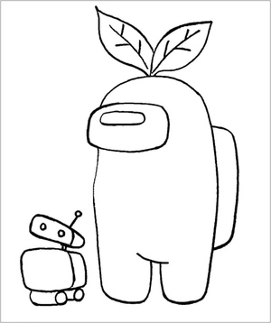 Among Us Crewmate and Robot