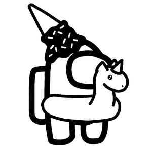 Among Us with Unicorn Float