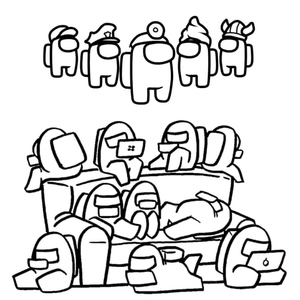 Characters from Among Us