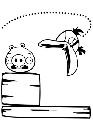 Angry Birds Free Coloring Page