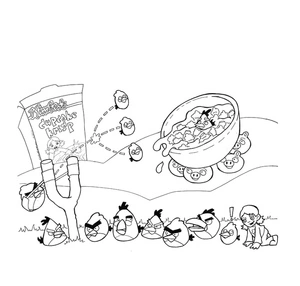 Battle of the Angry Birds Coloring Page