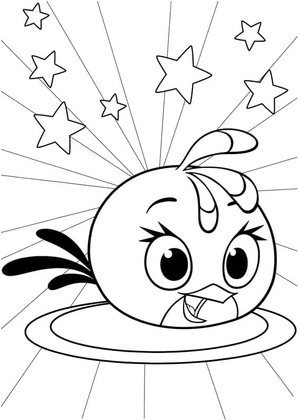 Feminine Angry Birds Character Coloring Page