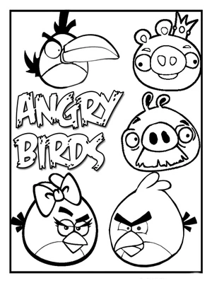 Free Angry Birds Coloring Page Download Coloring Page