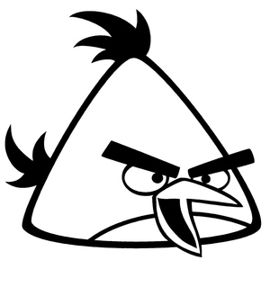 Name the character as "Chuck from Angry Birds".